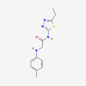 molecular formula C13H16N4OS B4521886 N~1~-(5-ethyl-1,3,4-thiadiazol-2-yl)-N~2~-(4-methylphenyl)glycinamide 