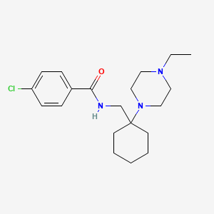 molecular formula C20H30ClN3O B4521908 4-chloro-N-{[1-(4-ethylpiperazin-1-yl)cyclohexyl]methyl}benzamide 