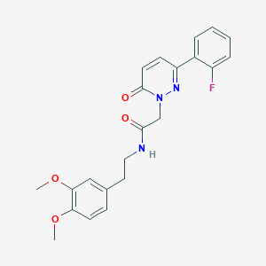 molecular formula C22H22FN3O4 B4521914 N-[2-(3,4-dimethoxyphenyl)ethyl]-2-[3-(2-fluorophenyl)-6-oxo-1(6H)-pyridazinyl]acetamide 