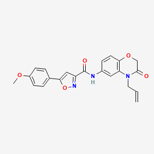 5-(4-methoxyphenyl)-N-[3-oxo-4-(prop-2-en-1-yl)-3,4-dihydro-2H-1,4-benzoxazin-6-yl]-1,2-oxazole-3-carboxamide