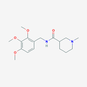 molecular formula C17H26N2O4 B4521925 1-methyl-N-(2,3,4-trimethoxybenzyl)-3-piperidinecarboxamide 