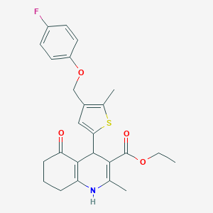 Ethyl 4-{4-[(4-fluorophenoxy)methyl]-5-methyl-2-thienyl}-2-methyl-5-oxo-1,4,5,6,7,8-hexahydro-3-quinolinecarboxylate