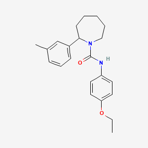 molecular formula C22H28N2O2 B4521956 N-(4-ethoxyphenyl)-2-(3-methylphenyl)azepane-1-carboxamide 