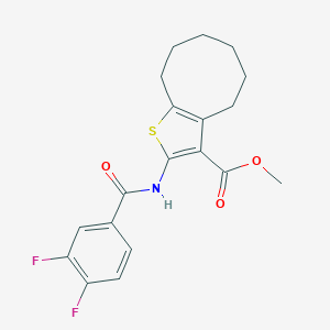 Methyl 2-[(3,4-difluorobenzoyl)amino]-4,5,6,7,8,9-hexahydrocycloocta[b]thiophene-3-carboxylate