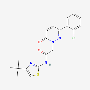 molecular formula C19H19ClN4O2S B4521978 N-[(2Z)-4-tert-butyl-1,3-thiazol-2(3H)-ylidene]-2-[3-(2-chlorophenyl)-6-oxopyridazin-1(6H)-yl]acetamide 