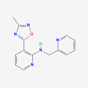 molecular formula C14H13N5O B4521983 3-(3-methyl-1,2,4-oxadiazol-5-yl)-N-(2-pyridinylmethyl)-2-pyridinamine 