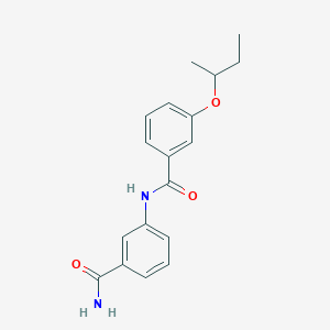 3-(butan-2-yloxy)-N-(3-carbamoylphenyl)benzamide