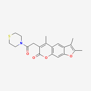 2,3,5-trimethyl-6-[2-oxo-2-(4-thiomorpholinyl)ethyl]-7H-furo[3,2-g]chromen-7-one