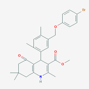 Methyl 4-{5-[(4-bromophenoxy)methyl]-2,4-dimethylphenyl}-2,7,7-trimethyl-5-oxo-1,4,5,6,7,8-hexahydro-3-quinolinecarboxylate