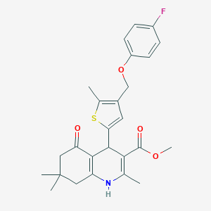 Methyl 4-{4-[(4-fluorophenoxy)methyl]-5-methylthiophen-2-yl}-2,7,7-trimethyl-5-oxo-1,4,5,6,7,8-hexahydroquinoline-3-carboxylate