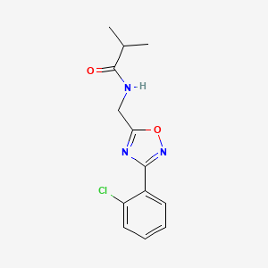 N-{[3-(2-chlorophenyl)-1,2,4-oxadiazol-5-yl]methyl}-2-methylpropanamide