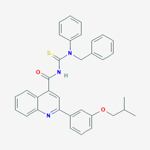 N-[benzyl(phenyl)carbamothioyl]-2-[3-(2-methylpropoxy)phenyl]quinoline-4-carboxamide