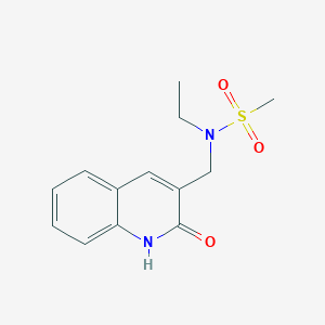 molecular formula C13H16N2O3S B4522021 N-ethyl-N-[(2-hydroxyquinolin-3-yl)methyl]methanesulfonamide 