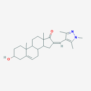molecular formula C26H36N2O2 B452204 3-hydroxy-16-[(1,3,5-trimethyl-1H-pyrazol-4-yl)methylene]androst-5-en-17-one 