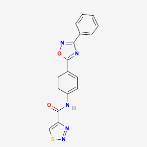 N-[4-(3-phenyl-1,2,4-oxadiazol-5-yl)phenyl]-1,2,3-thiadiazole-4-carboxamide