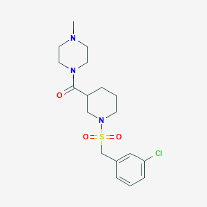 1-({1-[(3-chlorobenzyl)sulfonyl]-3-piperidinyl}carbonyl)-4-methylpiperazine