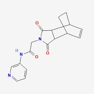 2-(3,5-dioxo-4-azatricyclo[5.2.2.02,6]undec-8-en-4-yl)-N-pyridin-3-ylacetamide