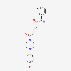 5-[4-(4-fluorophenyl)piperazino]-5-oxo-N-(3-pyridyl)pentanamide