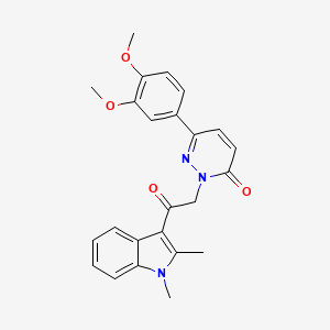 6-(3,4-dimethoxyphenyl)-2-[2-(1,2-dimethyl-1H-indol-3-yl)-2-oxoethyl]pyridazin-3(2H)-one