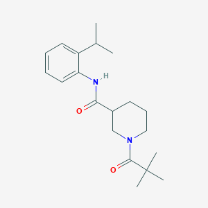 molecular formula C20H30N2O2 B4522133 1-(2,2-dimethylpropanoyl)-N-[2-(propan-2-yl)phenyl]piperidine-3-carboxamide 