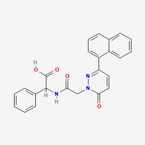 molecular formula C24H19N3O4 B4522164 ({[3-(1-naphthyl)-6-oxo-1(6H)-pyridazinyl]acetyl}amino)(phenyl)acetic acid 