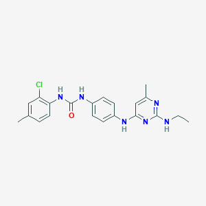 molecular formula C21H23ClN6O B4522166 3-(2-CHLORO-4-METHYLPHENYL)-1-(4-{[2-(ETHYLAMINO)-6-METHYLPYRIMIDIN-4-YL]AMINO}PHENYL)UREA 