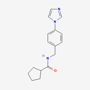 N-[(4-imidazol-1-ylphenyl)methyl]cyclopentanecarboxamide