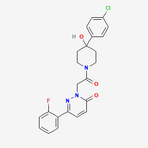 2-{2-[4-(4-chlorophenyl)-4-hydroxy-1-piperidinyl]-2-oxoethyl}-6-(2-fluorophenyl)-3(2H)-pyridazinone