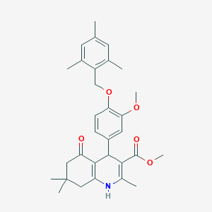 Methyl 4-[4-(mesitylmethoxy)-3-methoxyphenyl]-2,7,7-trimethyl-5-oxo-1,4,5,6,7,8-hexahydro-3-quinolinecarboxylate
