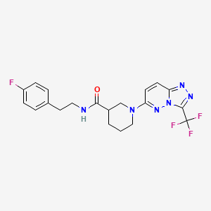 N-[2-(4-fluorophenyl)ethyl]-1-[3-(trifluoromethyl)[1,2,4]triazolo[4,3-b]pyridazin-6-yl]piperidine-3-carboxamide