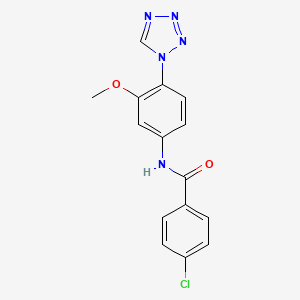 4-chloro-N-[3-methoxy-4-(tetrazol-1-yl)phenyl]benzamide