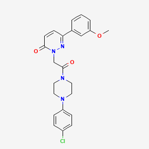 molecular formula C23H23ClN4O3 B4522216 2-{2-[4-(4-chlorophenyl)piperazino]-2-oxoethyl}-6-(3-methoxyphenyl)-3(2H)-pyridazinone 