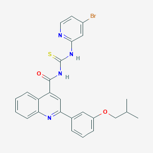N-[(4-bromopyridin-2-yl)carbamothioyl]-2-[3-(2-methylpropoxy)phenyl]quinoline-4-carboxamide