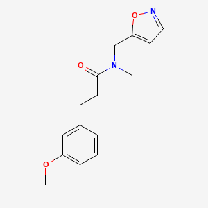 molecular formula C15H18N2O3 B4522235 N-(5-isoxazolylmethyl)-3-(3-methoxyphenyl)-N-methylpropanamide 