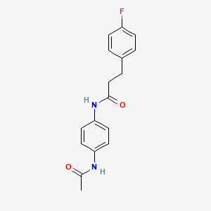 molecular formula C17H17FN2O2 B4522236 N-[4-(acetylamino)phenyl]-3-(4-fluorophenyl)propanamide 