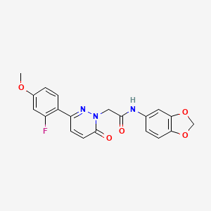 N-(1,3-benzodioxol-5-yl)-2-[3-(2-fluoro-4-methoxyphenyl)-6-oxopyridazin-1(6H)-yl]acetamide