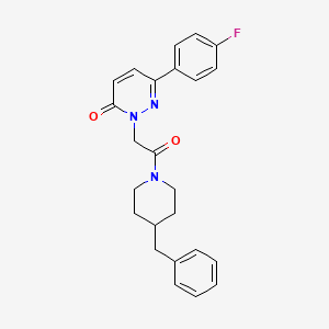 molecular formula C24H24FN3O2 B4522249 2-(2-(4-benzylpiperidin-1-yl)-2-oxoethyl)-6-(4-fluorophenyl)pyridazin-3(2H)-one 