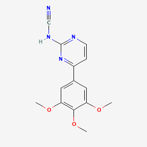 molecular formula C14H14N4O3 B4522254 [4-(3,4,5-Trimethoxyphenyl)pyrimidin-2-yl]cyanamide 