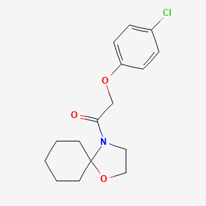 2-(4-chlorophenoxy)-1-(1-oxa-4-azaspiro[4.5]dec-4-yl)ethanone