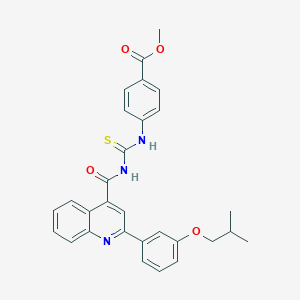 Methyl 4-{[({[2-(3-isobutoxyphenyl)-4-quinolinyl]carbonyl}amino)carbothioyl]amino}benzoate