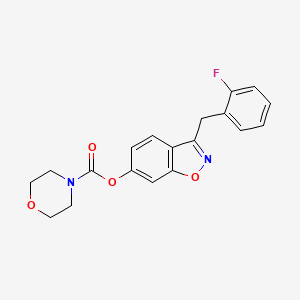 3-(2-Fluorobenzyl)-1,2-benzoxazol-6-yl morpholine-4-carboxylate