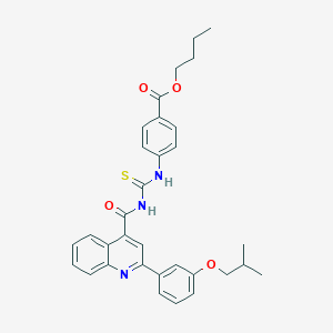 Butyl 4-{[({[2-(3-isobutoxyphenyl)-4-quinolinyl]carbonyl}amino)carbothioyl]amino}benzoate