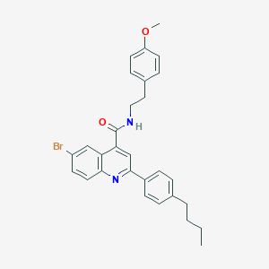 6-bromo-2-(4-butylphenyl)-N-[2-(4-methoxyphenyl)ethyl]quinoline-4-carboxamide