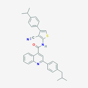 N-[3-cyano-4-(4-isopropylphenyl)-2-thienyl]-2-(4-isobutylphenyl)-4-quinolinecarboxamide