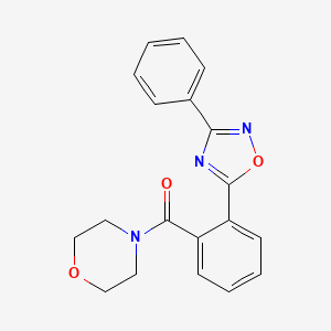 molecular formula C19H17N3O3 B4522320 4-[2-(3-phenyl-1,2,4-oxadiazol-5-yl)benzoyl]morpholine 