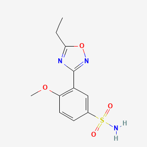 3-(5-Ethyl-1,2,4-oxadiazol-3-YL)-4-methoxybenzene-1-sulfonamide