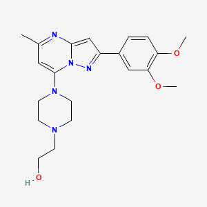 2-{4-[2-(3,4-Dimethoxyphenyl)-5-methylpyrazolo[1,5-a]pyrimidin-7-yl]piperazin-1-yl}ethanol