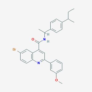 molecular formula C29H29BrN2O2 B452234 6-bromo-N-[1-(4-sec-butylphenyl)ethyl]-2-(3-methoxyphenyl)-4-quinolinecarboxamide 