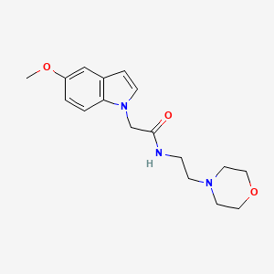 molecular formula C17H23N3O3 B4522358 2-(5-methoxy-1H-indol-1-yl)-N-[2-(morpholin-4-yl)ethyl]acetamide 