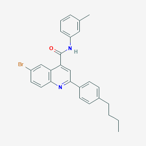 6-bromo-2-(4-butylphenyl)-N-(3-methylphenyl)quinoline-4-carboxamide